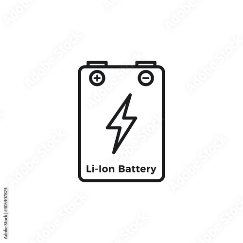 Lithium ion battery icon vector illustration