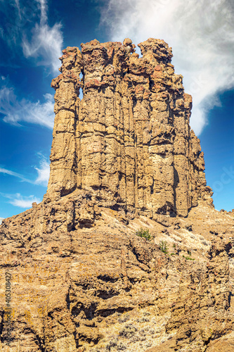 Принти на полотні Detail of the Holy City rock formation in Park County, Wyoming's Absaroka Mountains, east of the Yellowstone National park, along North Fork Shoshone river