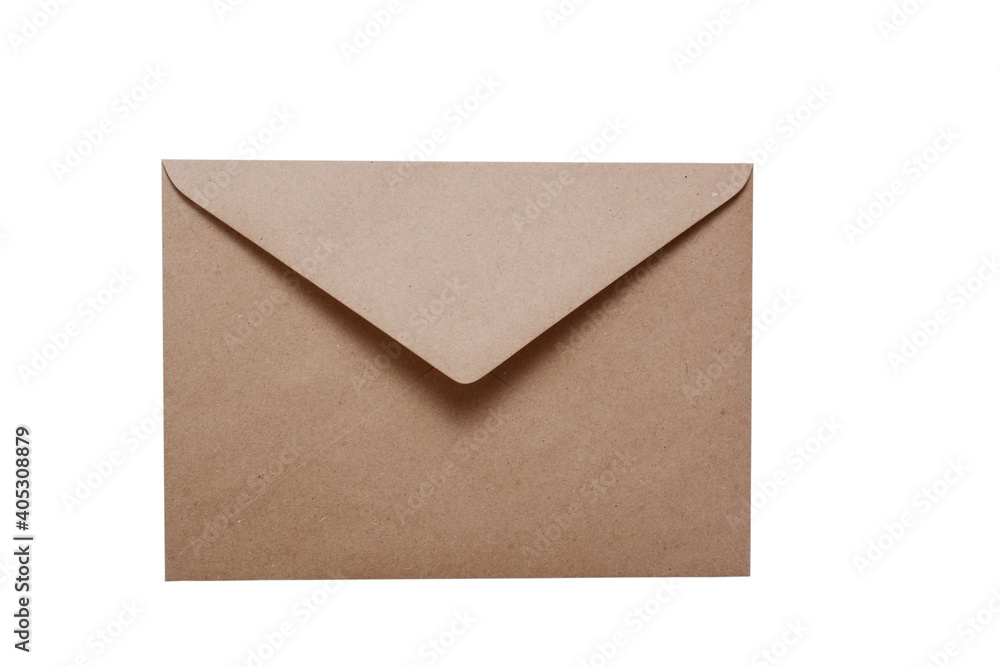 top view of a zip envelope with kraft paper texture. top view of a zip envelope with kraft paper texture.