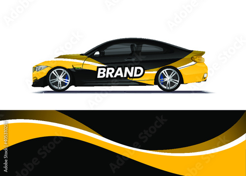 Car decal wrap design template vector illustration © Monsters Visual