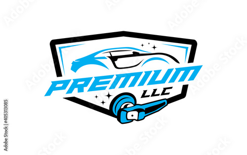 Illustration vector graphic of auto detailing servis logo design template-06