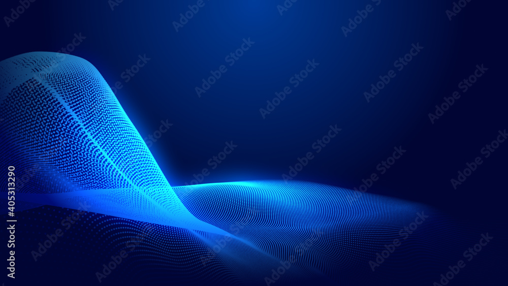 Dot blue wave light screen gradient texture background. Abstract technology big data digital background. 3d rendering. Dot blue wave light screen gradient texture background. Abstract technology big data digital background. 3d rendering.
