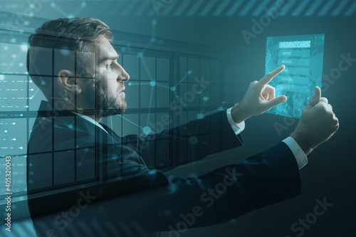 Man using electronic patien...