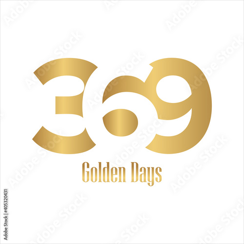 369 golden days vector design