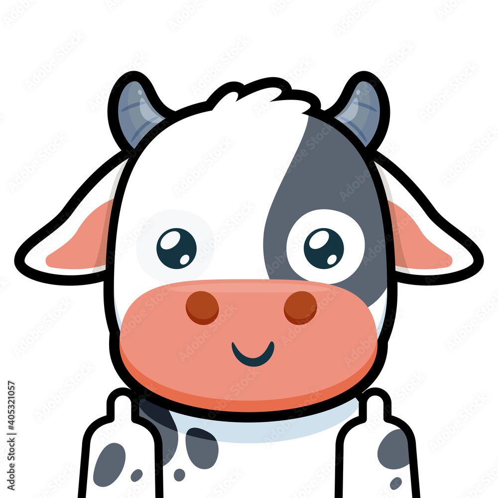 a cow with middle finger. Isolated Vector illustration a cow with middle finger. Isolated Vector illustration