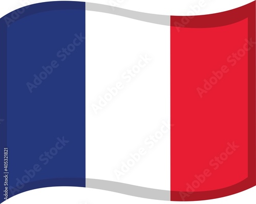 Vector illustration of emoticon of france flag