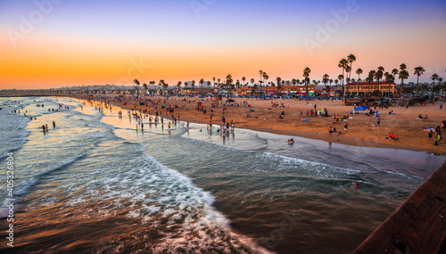 Sunset on the Beach, Newport Beach, California
