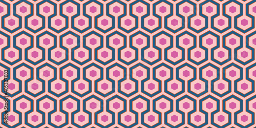 1960s Geometric Wallpaper | Groovy Pink, Blue & Orange Retro Pattern | Vintage 60s Mod Style | Seamless Repeating Background