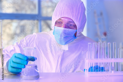 Scientist working with samp...