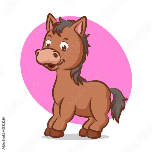 The donkey with the black hair is posing with the happy face