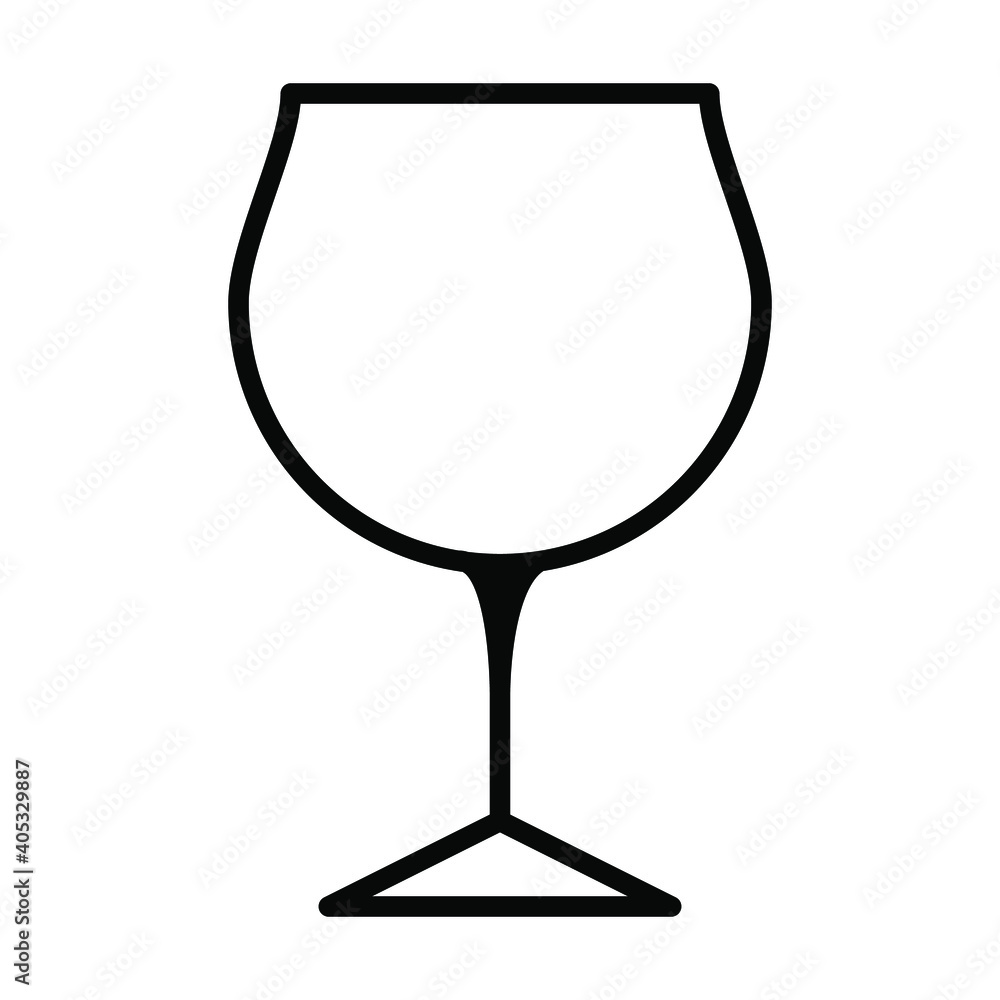 glass of wine icon vector glass of wine icon vector