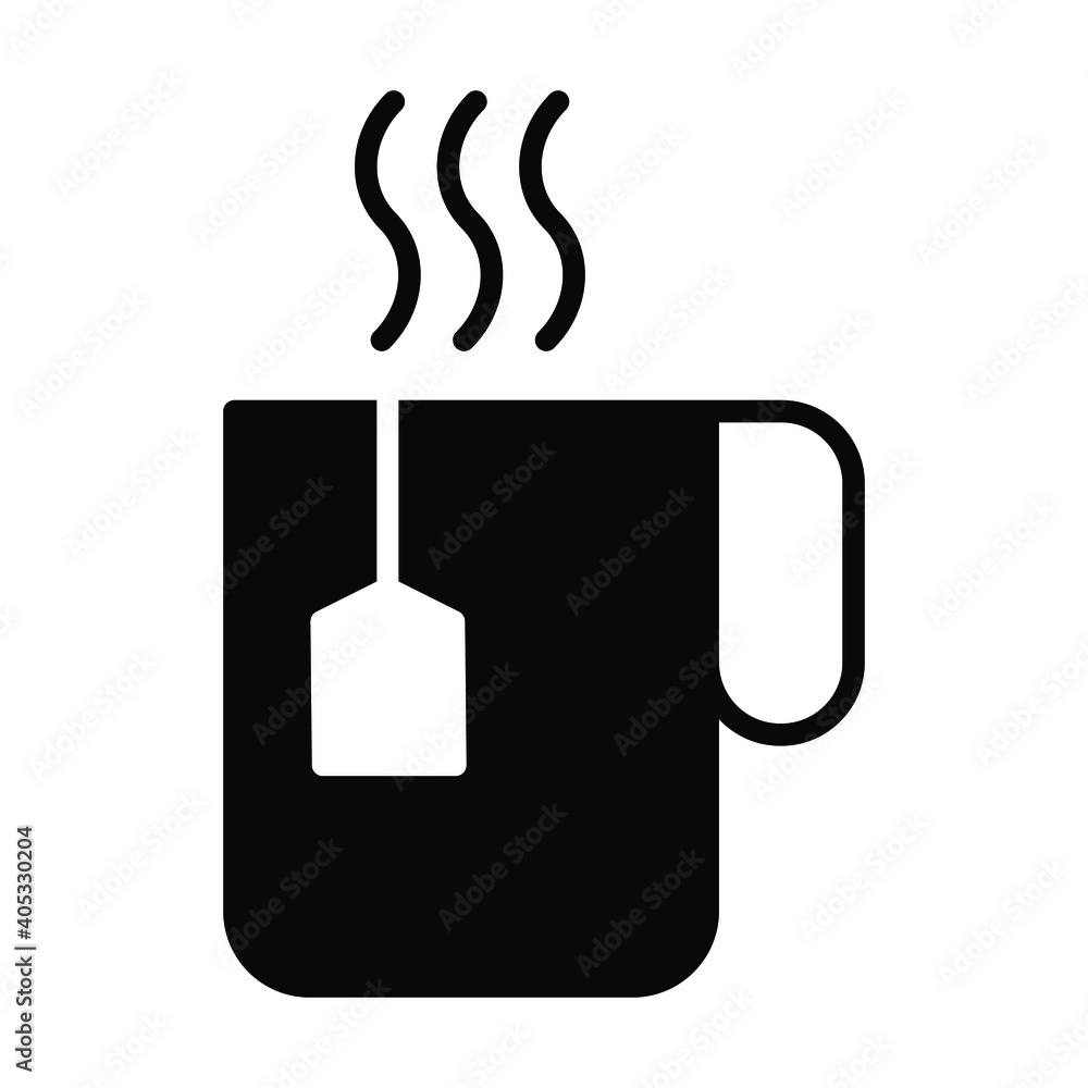 tea icon, hot drink in a cup vector tea icon, hot drink in a cup vector