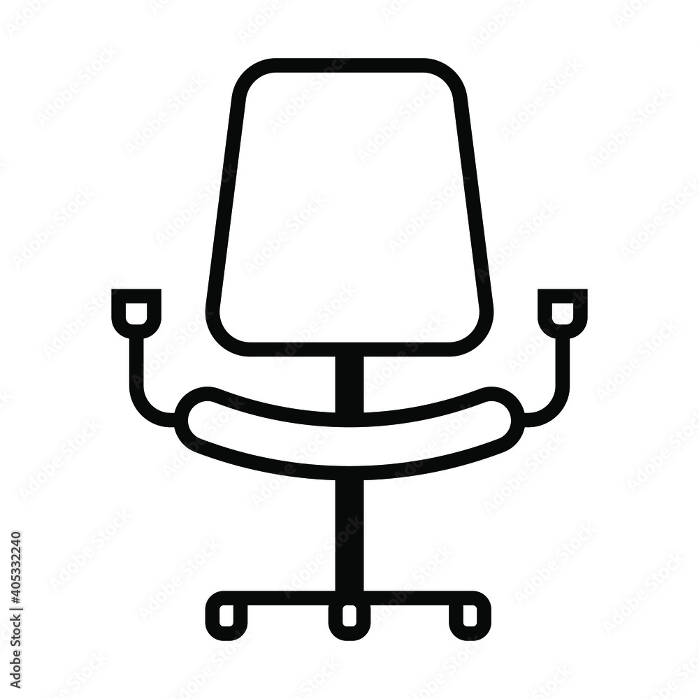 office chair icon, home interior vector office chair icon, home interior vector