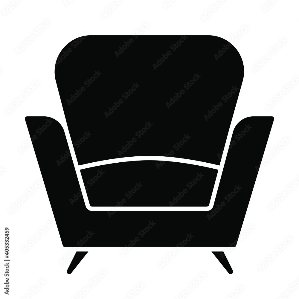 Fototapeta premium armchair icon, home interior vector