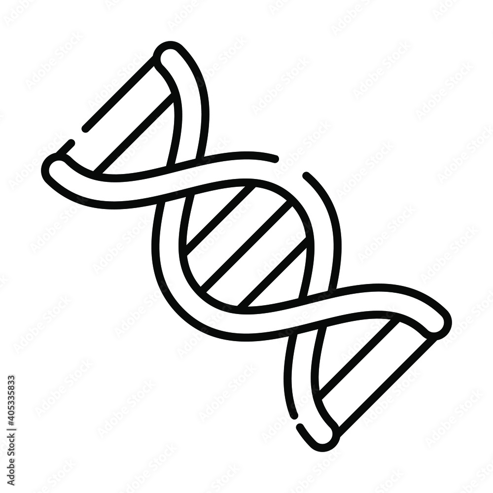 dna strand on white background