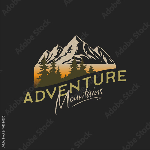 Adventure vintage logo design template