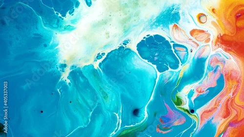4K Footage, Abstract liquid painting texture closeup, color splash background, Luxury colors Slow motion shot,
