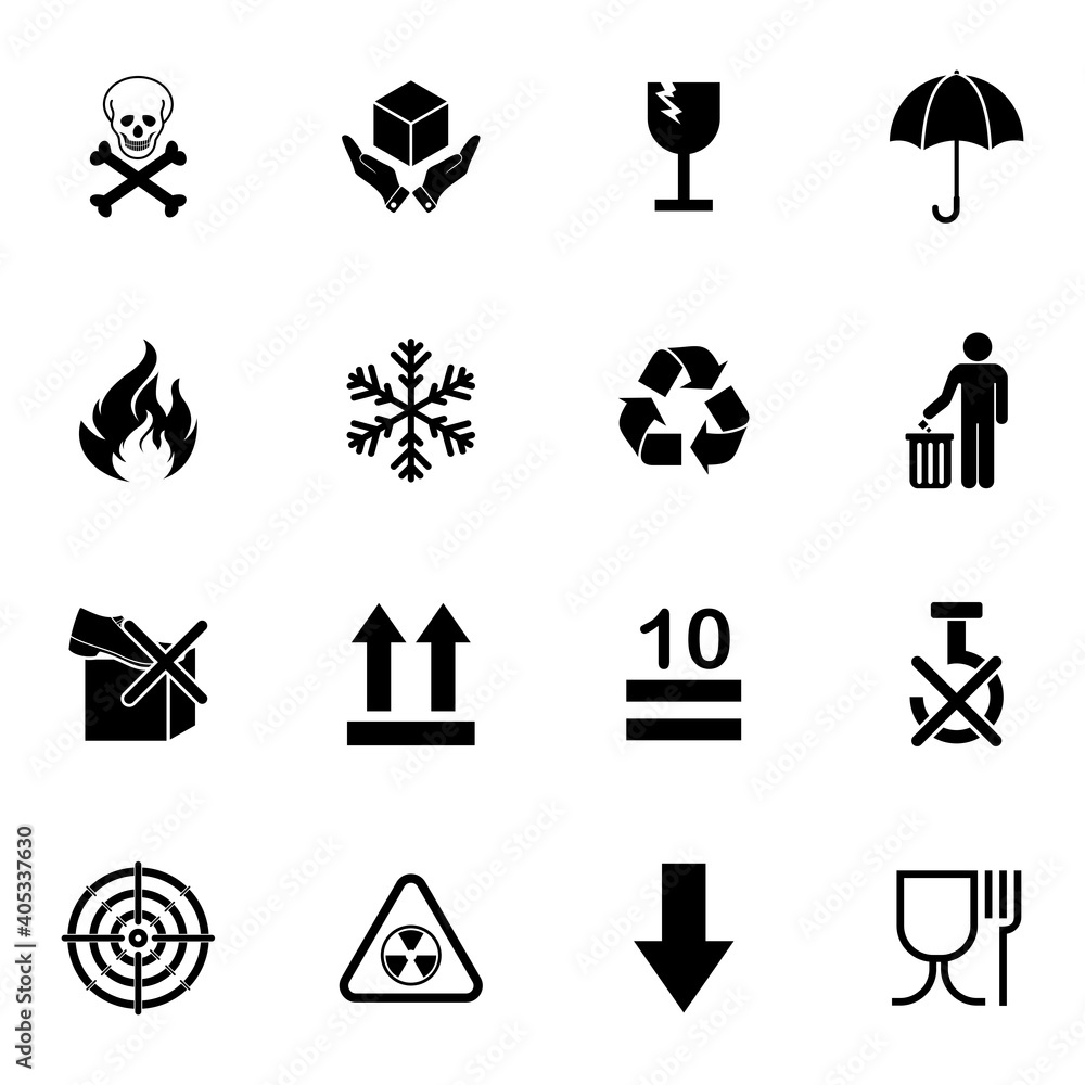 packaging product icon set vector sign symbol packaging product icon set vector sign symbol
