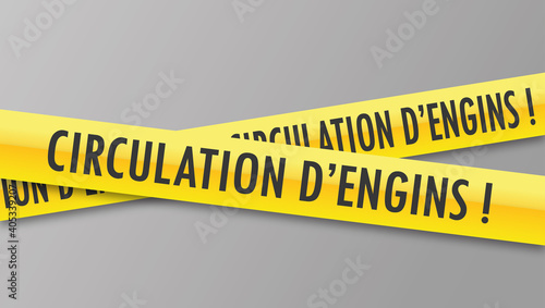 Logo circulation d'engins.