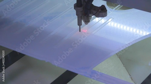 laser machine cutting  plexiglas plates for social distancing - covid 19