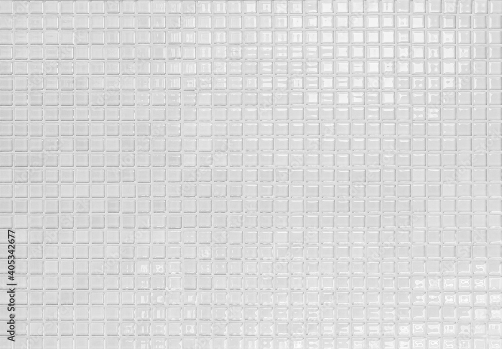 White or gray ceramic wall and floor tiles abstract background. Design geometric mosaic texture decoration of the bedroom. Simple seamless pattern for backdrop hospital wall, canteen and grid paper. White or gray ceramic wall and floor tiles abstract background. Design geometric mosaic texture decoration of the bedroom. Simple seamless pattern for backdrop hospital wall, canteen and grid paper.