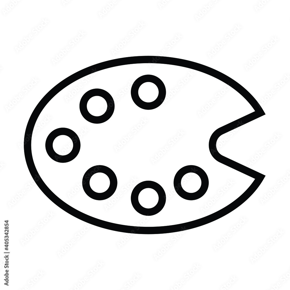 pallet painting utensil icon vector pallet painting utensil icon vector