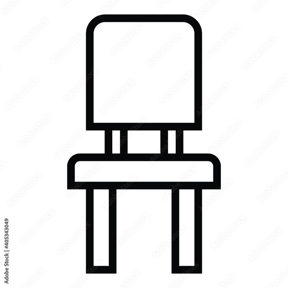 wooden chair icon vector wooden chair icon vector