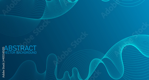 Vector wave lines flowing dynamic colorful for concept of technology, digital, science, music. Abstract colorful lines vector background. Stylish color background illustration