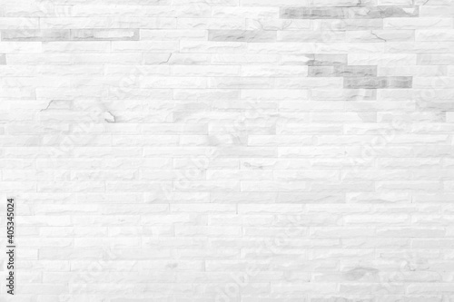 White grunge brick wall texture background for stone tile block painted in grey light color wallpaper modern interior and exterior and room backdrop design