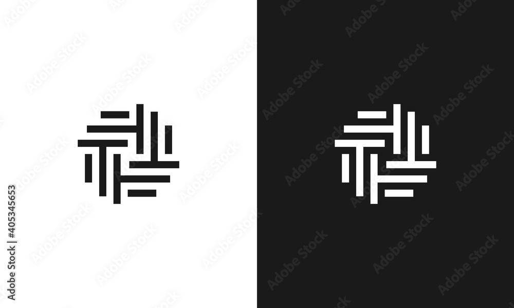 Hexagon group initials T initials vector design logo - obrazy, fototapety, plakaty 
