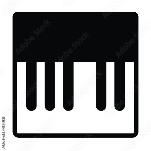 piano keyboard icon music instrumental vector