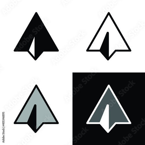 paper plane icon vector