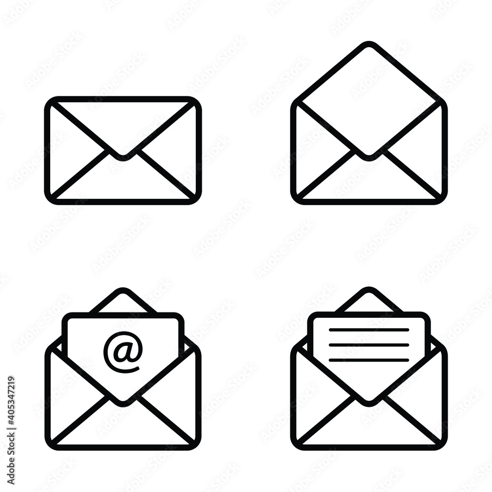 envelope icon, mail message letter vector envelope icon, mail message letter vector