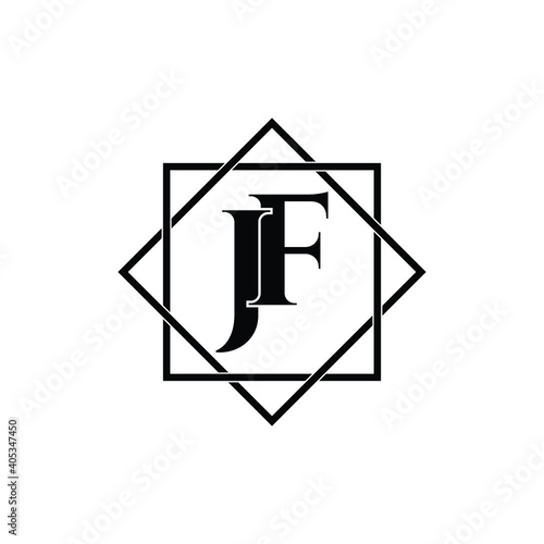 Letter JF luxury logo design vector