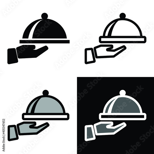 restaurant waiter icon vector