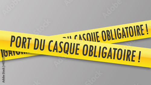 Logo port du casque obligatoire.