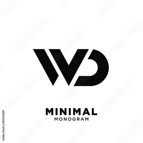 WD LETTER LOGO ICON DESIGN