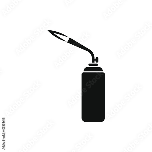 Blowtorch icon flat style isolated on white background. Vector illustration