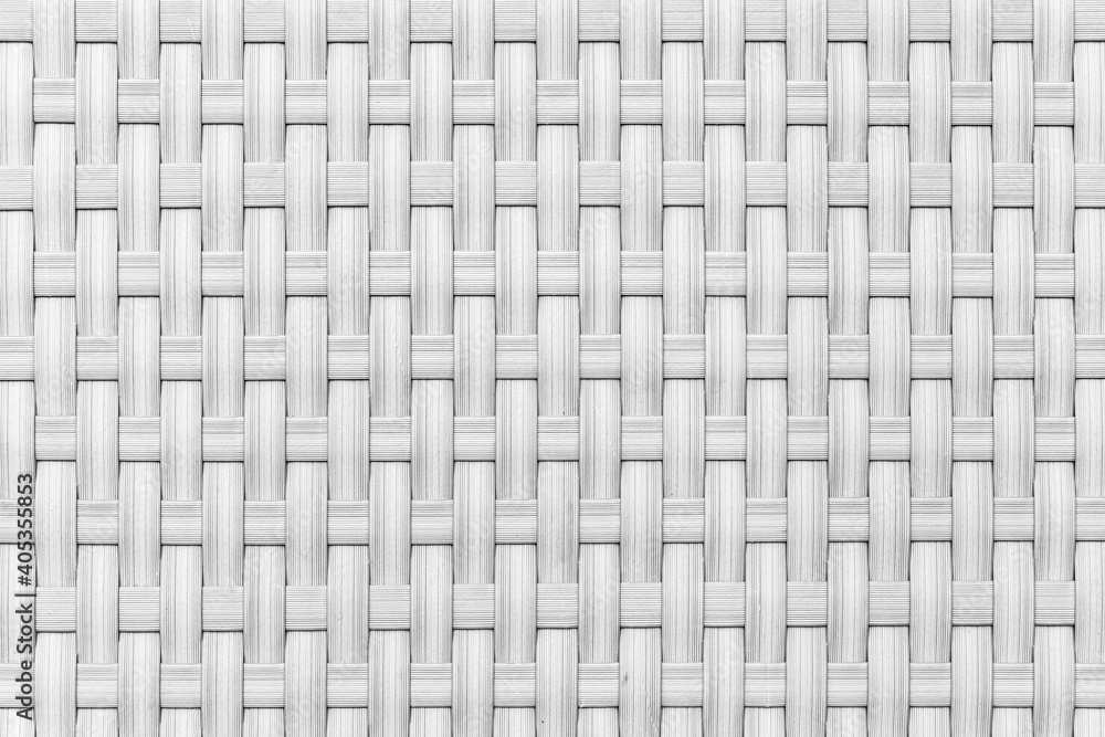 White woven rattan wall pattern and seamless background White woven rattan wall pattern and seamless background