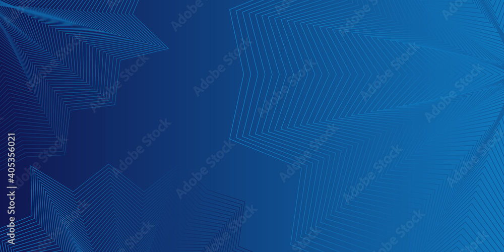 Fototapeta premium Futuristic, High Tech, blue background, with network lines conveying a connectivity concept. Blue abstract background with light blue lines