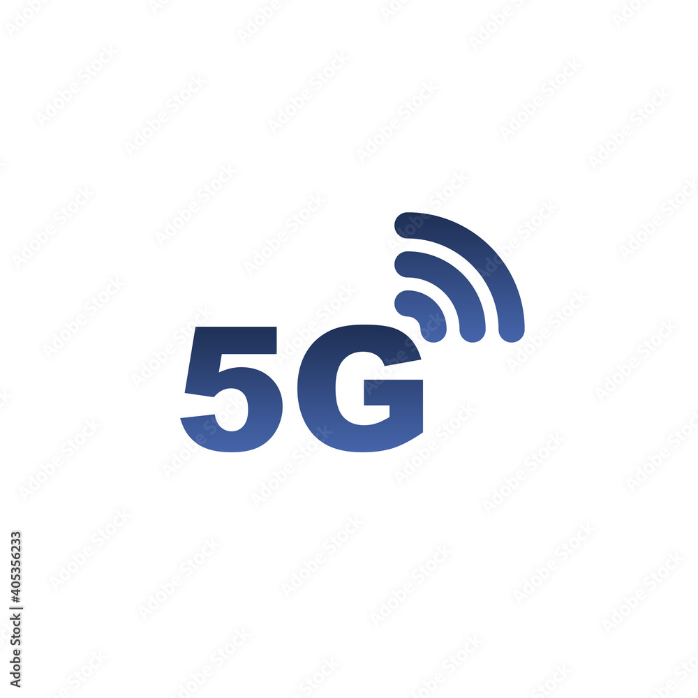 5G style icon isolated on white background 5G style icon isolated on white background