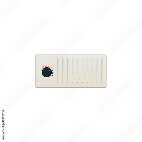 Retro equalizer music icon on white background