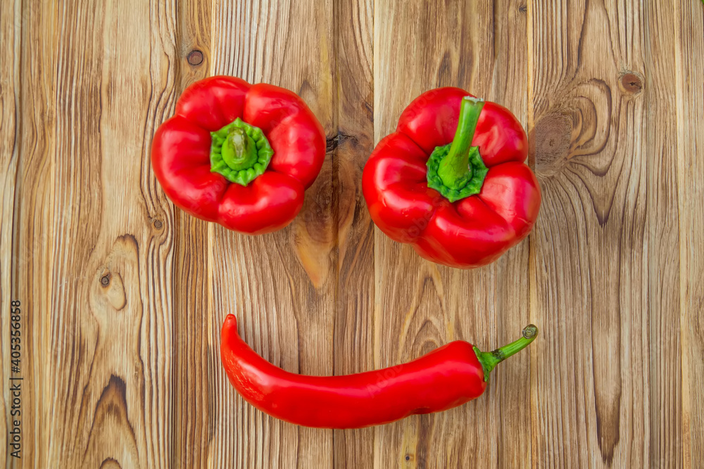 Red pepper smile