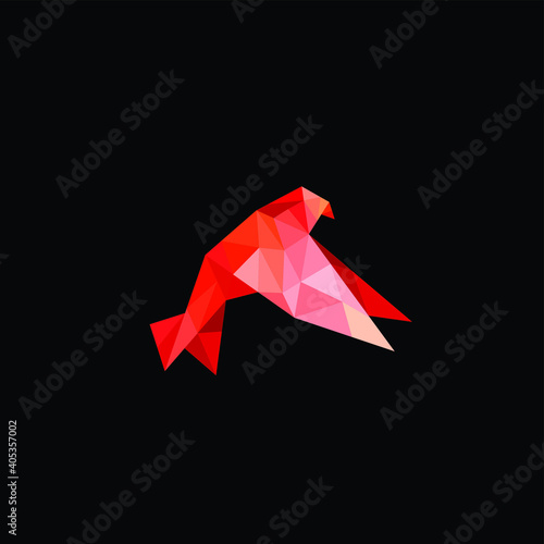 red origami crane