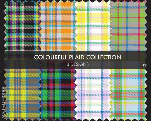 Colourful Plaid textured Seamless Pattern Collection