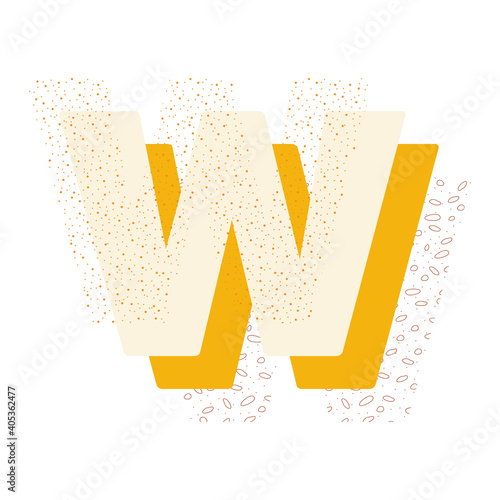 Decorative memphis pattern initial letter vector design.