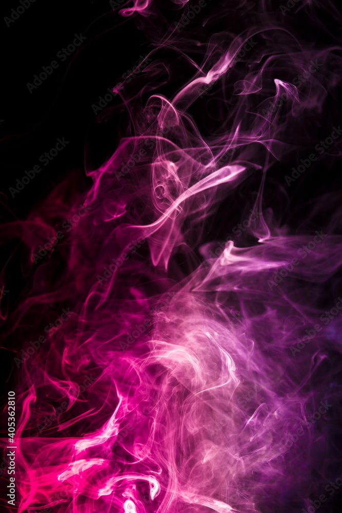 Obraz premium Colored smoke on black background