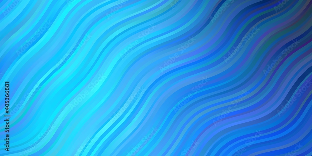 Dark BLUE vector background with curved lines. Dark BLUE vector background with curved lines.