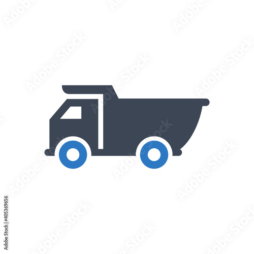 Dump truck icon vector graphic illustration © Thuy Nguyen