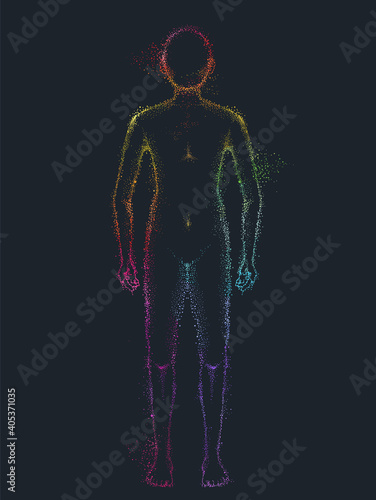 Pointillism Human Rainbow C...
